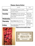 Themed week lesson plans: Harry Potter