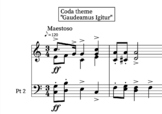 Themes from the Academic Festival Overture (4-part piano f