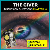 Themes in The Giver Chapter 18 Questions, Novel Study Disc