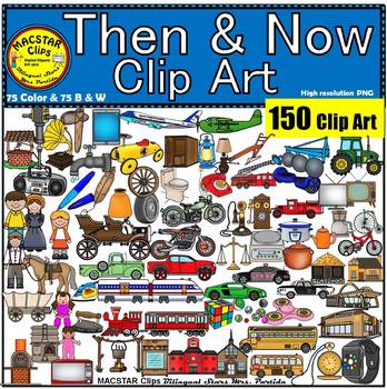 Preview of Then and Now ClipArt