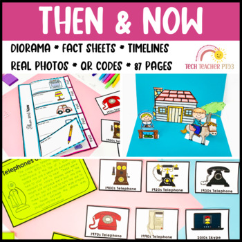 Preview of Then and Now Social Studies Activities Unit
