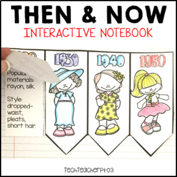 Preview of Long Ago and Today Then Now Interactive Notebook