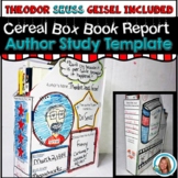 Dr. Seuss Week Activity Author Study | Cereal Box Biography Report Template