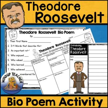 Preview of Theodore Roosevelt Biography Poem Activity and Writing Paper