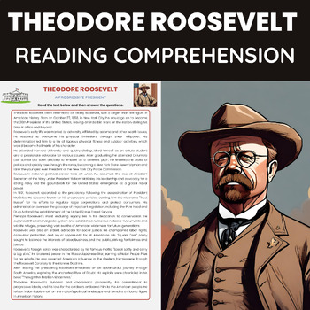 Preview of Theodore Roosevelt Biography Reading Comprehension US President and Nobel Winner