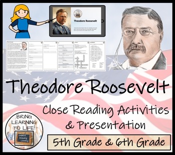 Preview of Theodore Roosevelt Close Reading Comprehension Activity | 5th Grade & 6th Grade