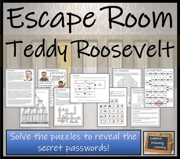 Preview of Theodore Roosevelt Escape Room Activity