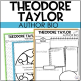 Theodore Taylor Author Study Activity, Biography Worksheet