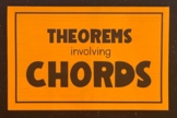 Theorems involving Chords - High School Geometry Foldable 