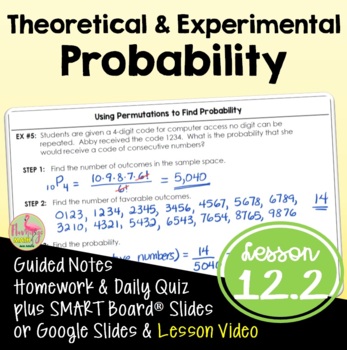 Preview of Theoretical and Experimental Probability (Algebra 2 - Unit 12)