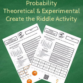 Preview of Theoretical & Experimental Probability Create the Riddle Activity