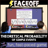 Theoretical Probability Game - Digital Math Review Game - Faceoff