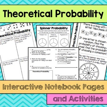 Preview of Theoretical Probability Interactive Notebook Pages
