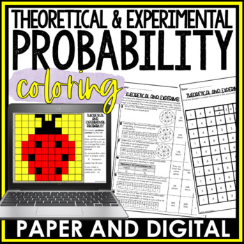 Preview of Theoretical and Experimental Probability Activity Coloring Worksheet