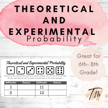Preview of Theoretical and Experimental Probability Activity with Dice
