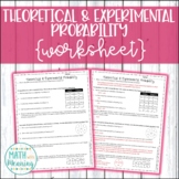 Theoretical and Experimental Probability Worksheet