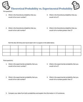 Preview of Theoretical vs. Experimental Probability