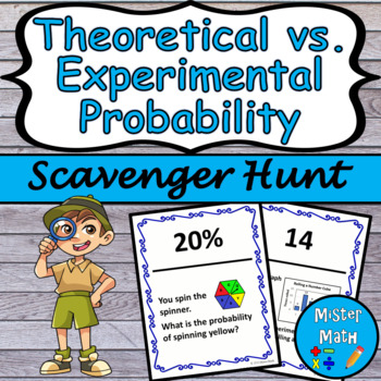 Preview of Theoretical vs. Experimental Probability Scavenger Hunt