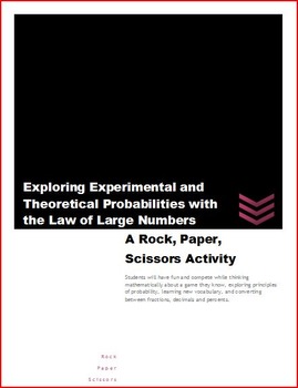 Preview of Theoretical vs. Experimental Probability with Rock, Paper, Scissors