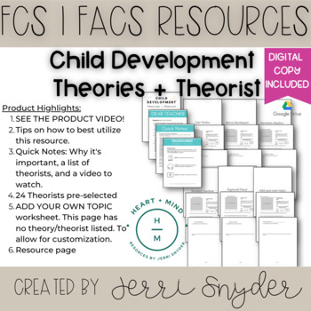 Preview of Theories and Theorists Child Development | Human Development Activity FACS | FCS