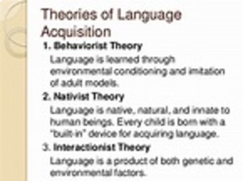 Preview of Theories of Language Development