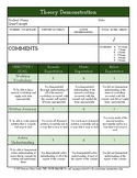 Theory Assessment Rubric for Music Ensembles