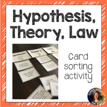 Preview of Theory Hypothesis and Law Card Sorting Activity