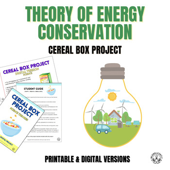 Preview of Theory of Energy Conservation Cereal Box Project: Printable & Digital Resource
