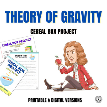 Preview of Theory of Gravity Cereal Box Project: Printable & Digital Resource: Grades 9-12