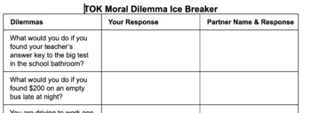 Preview of Theory of Knowledge Dilemma Ice Breaker