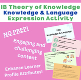 Theory of Knowledge Lesson | IB TOK Knowledge & Language E