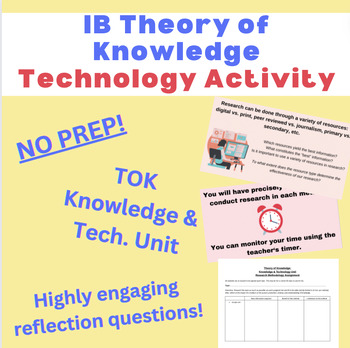 Preview of Theory of Knowledge Lesson | IB TOK Knowledge & Technology Activity