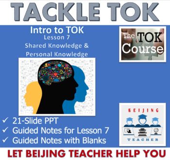 Preview of Theory of Knowledge (TOK) -Intro to TOK (Lesson 7)