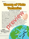 Theory of Plate Tectonics Interactive Worksheet