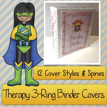 Preview of Therapist Binder COVERS: Speech & Language, Occupational Therapy, and PT