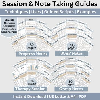 Preview of Therapist Documentation Guide Bundle: Progress Notes, SOAP Notes, Group Therapy