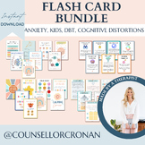 Therapist flash cards, anxiety, DBT, cognitive distortions