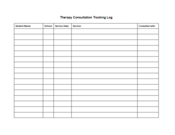 Preview of Therapy Consultation Tracker