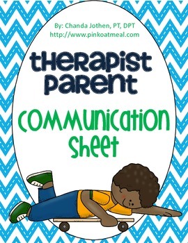 Preview of Therapy Daily Communication Sheet