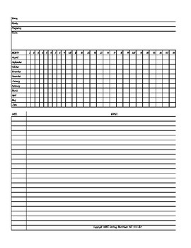 Preview of Therapy Data Sheet