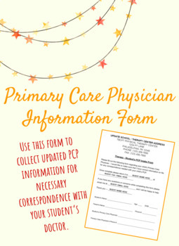 Preview of Therapy - EDITABLE Primary Care Physician Information Form