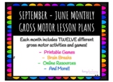 Therapy - Gross Motor Monthly Lesson Plans