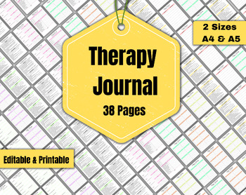 Preview of Therapy Journal | Therapy Worksheet | Printable & Editable | Instant Download