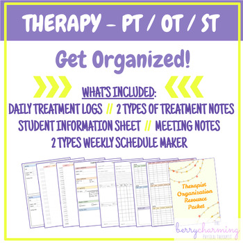 Preview of Therapy - Organization Resource Packet