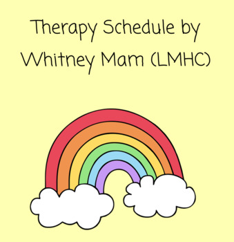 Preview of Therapy Schedule