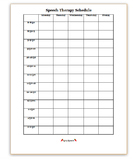 Therapy Schedule Template Editable
