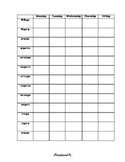 Therapy Schedule Template PDF
