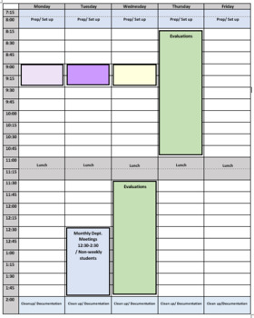 Preview of Therapy Scheduling Worksheet