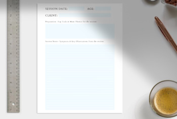 Preview of Counseling Notes Template | Simple Session Notes | Fillable PDF