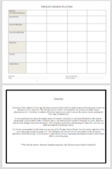Preview of Therapy Session Planner [for Student Interns]
